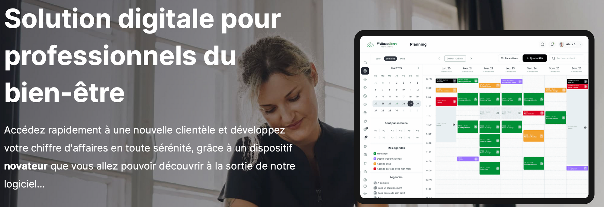 Le logiciel de gestion pour professeur de pilate, de yoga et coach sportif indépendant